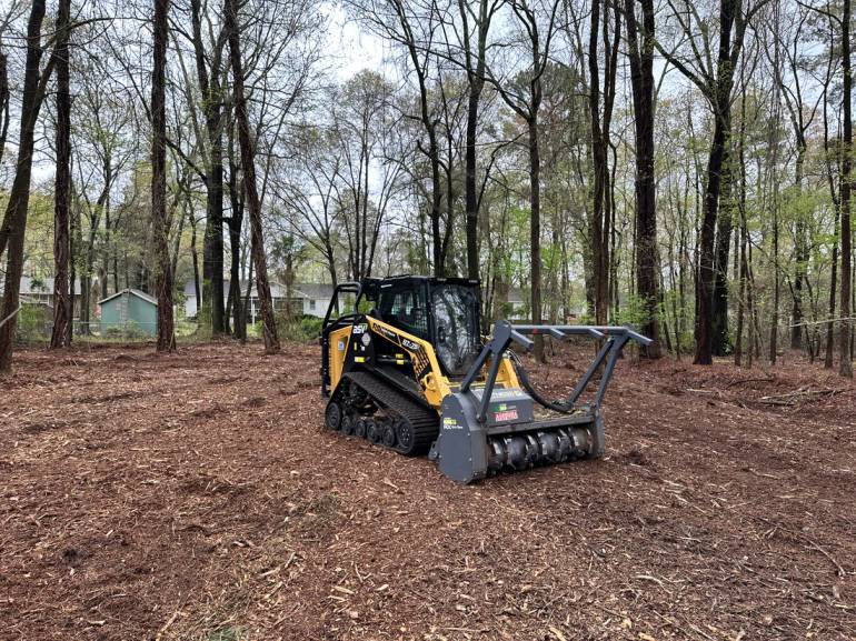 Property clearing services in Rusk County by D4 Land Clearing including brush removal, forestry mulching, tree clearing, and site preparation.