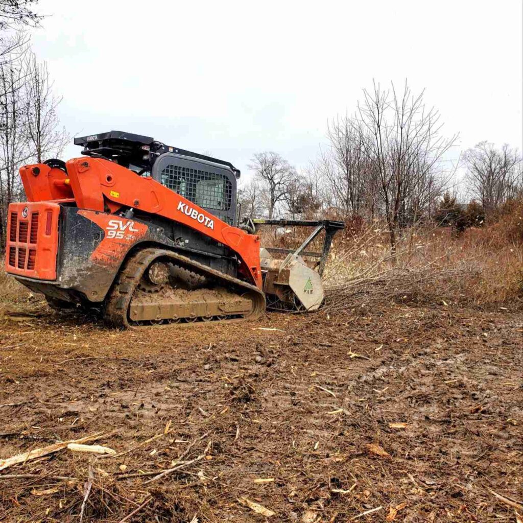 Property cleanup and land clearing in Rusk County by D4 Land Clearing featuring brush removal, debris cleanup, forestry mulching, and site preparation services.